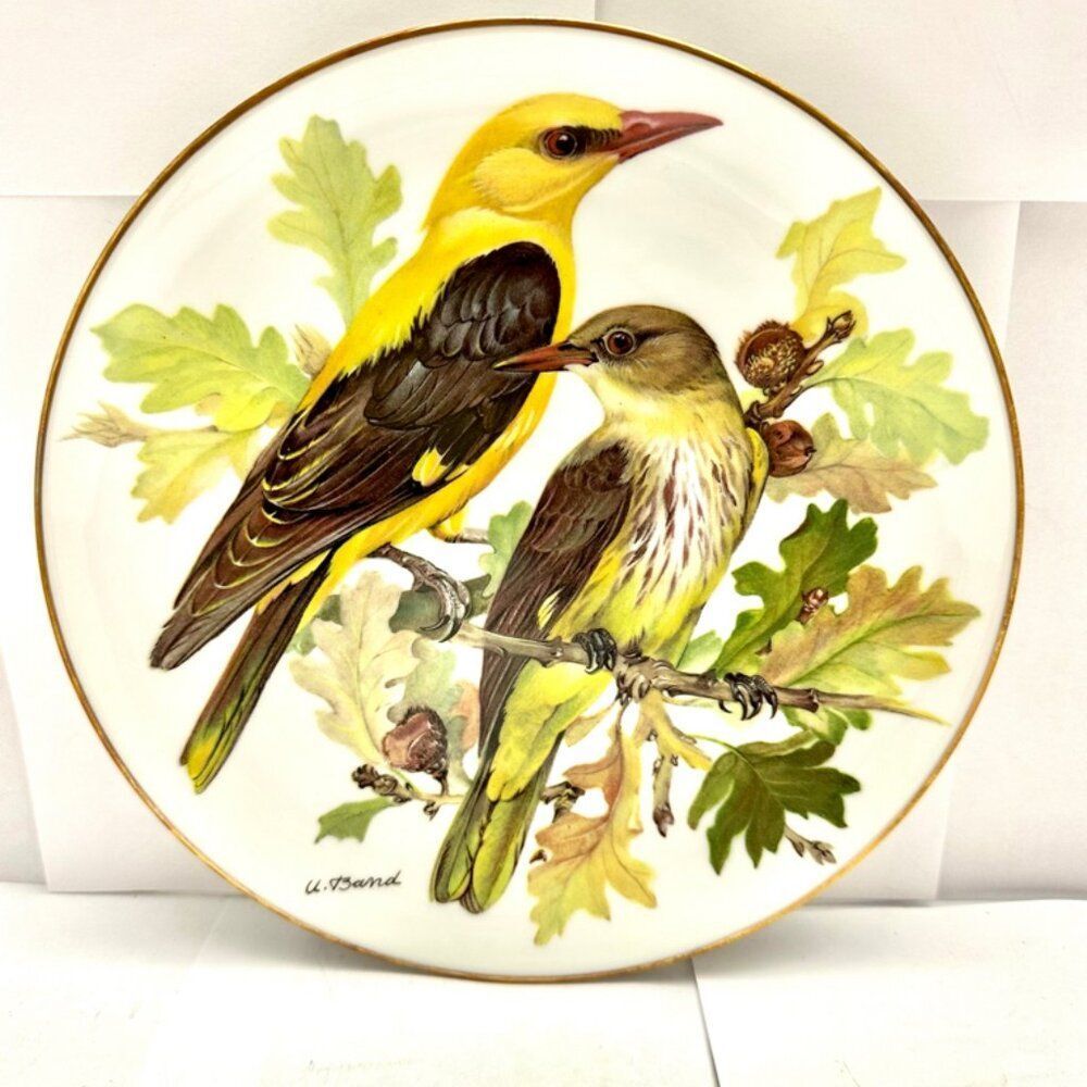 WWF Europaische Singvogel Von Ursula Band Golden Oriole  Plate w/COA No. 1967C
